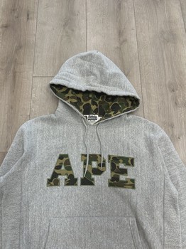 Bape ape hoodie gray • Pre-Owned [7637] - view 8