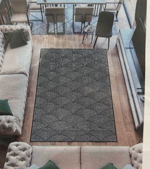 Marble Rug 10055 grey 5x8