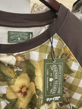 Denim Tears x Levi's Denim Tears Cotton Gingham Baseball Tee 'Multicolor' • Brand New [5493] - view 3