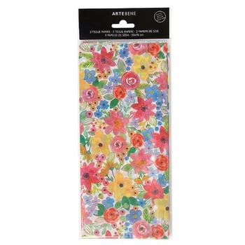Artebene -Floral Splash Tissue Paper-50x76cm/3 pcs.-206763