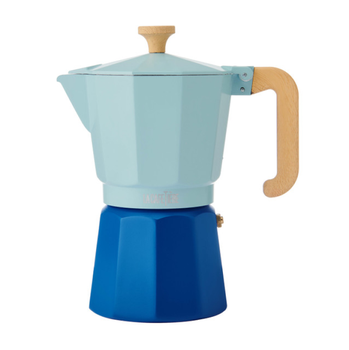 LA CAFETIERE ESPRESSO POT 6 CUP SKY BLUE COLOUR TWO TONE