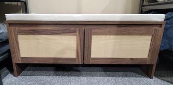 Rattan Storage Bench w/Cushion