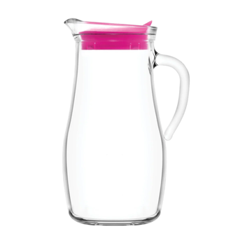 EVERYDAY GLASS JUG - 1.8 LITRES - PINK LID