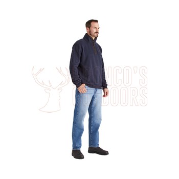 Ridgeline Brancaster 1/4 Zip Top Navy