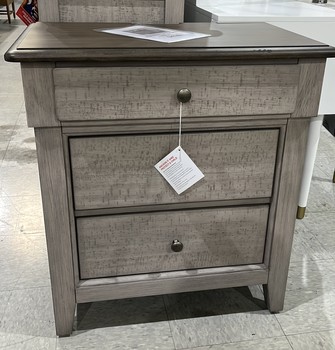 Ivy Hollow 3 Drawer Nightstand w/ Charging Station