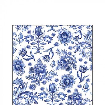 DELFT BLUE FLOWERS COCKTAIL PAPER NAPKINS