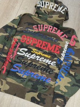 FW21 Supreme Multi Logo Hoodie Camo • Pre-Owned [6237] - view 6