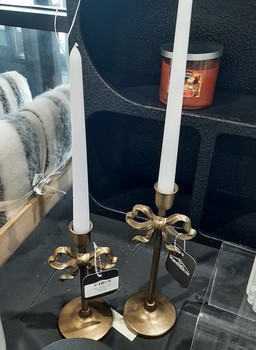 Bow Taper Candle Holder Set of 2