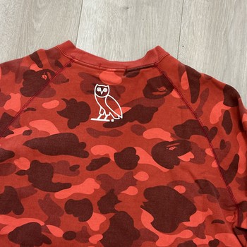 FW20 BAPE x OVO Color Camo Crewneck Red - Pre Owned - view 4