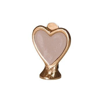 Plek kaartenhouder brass - Beige Heart