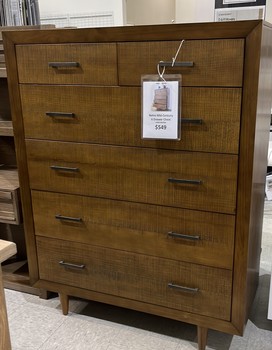Retro Mid-Century 6 Drawer Wood Chest