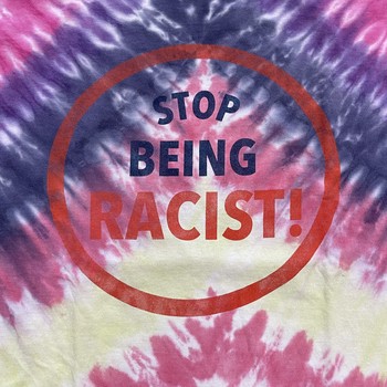 Gallery Dept. Stop Being Racist Tie Dye T-shirt Rainbow • Pre-Owned - view 2