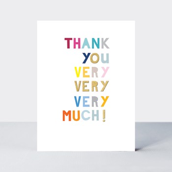 Rachel Ellen - Pack of 10 Notecards - Thank you very much text - FNOPK06