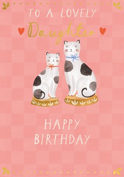 The Art File - Lovely Daughter Cats Card