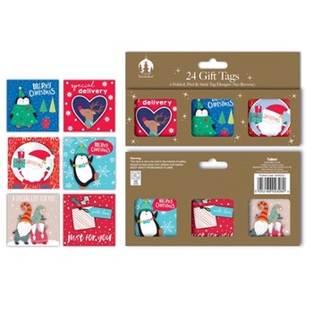 Festive Wonderland 18 Hand Finished Self Adhesive Gift Tags (D)