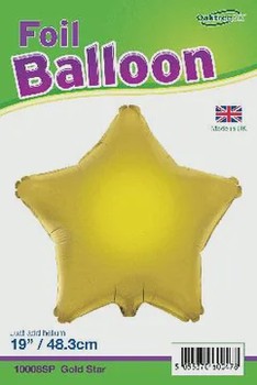 Oaktree - 19" Gold Star Packaged Balloon - 10008SP