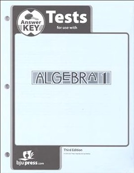 used BJU Algebra 1 Test Key