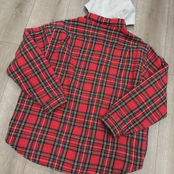 FW23 Supreme Tartan Flannel Hooded Shirt 'Red' • Pre-Owned [5724] - view 8