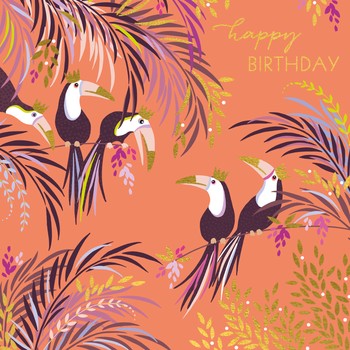 The Art File - Toucans In Crowns Card