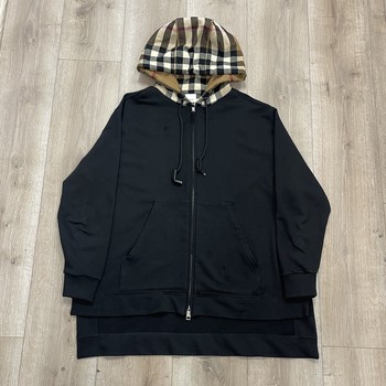 Burberry check-pattern zip-up hoodie - Pre-Owned