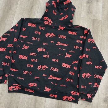 FW24 Sp5der Sex AOP Hoodie Black • Pre-Owned [3998] - view 2