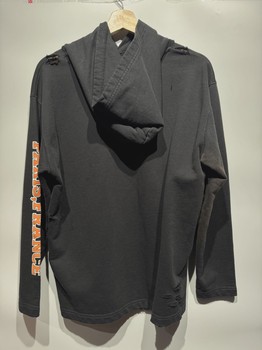 Balenciaga Distressed Finish Black Hoodie size XS • Pre-Owned [6919] - view 2