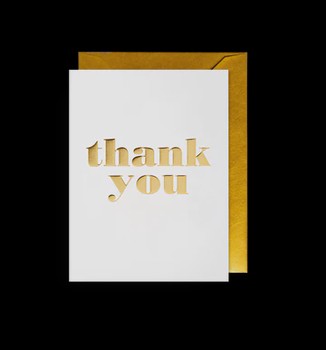 Lagom - Mini Card - Gold Thank You - 4393