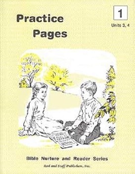 R/S Practice Pages: Bible Nurture and Reader Series Level 1, unit 3,4 / Like New