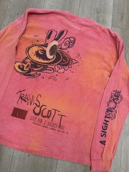 Travis Scott O2 Live Long-Sleeve 'Pink Tie-Dye' T-shirt • Pre-Owned [0346] - view 5