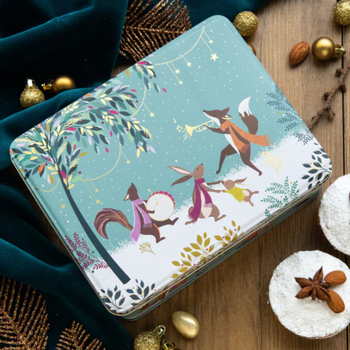 SARA MILLER WOODLAND TALES BEAR TALES DEEP RECTANGULAR TIN
