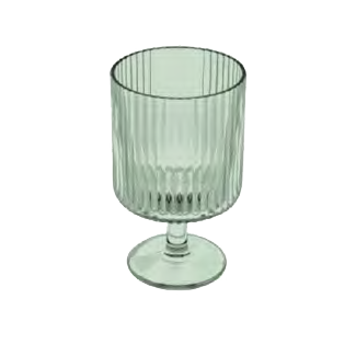 MESA GREEN ACRYLIC STACKING WINE GLASS