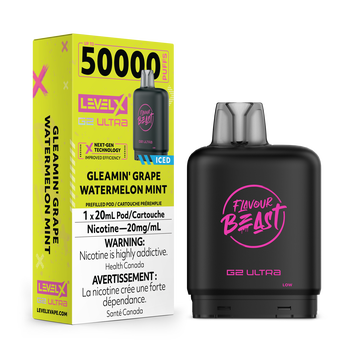 Level X Flavour Beast G2 Ultra 50K Pod - Gleamin' Grape Watermelon Mint Iced
