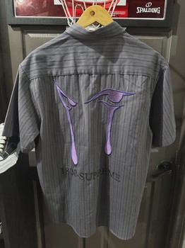 Supreme AOI Eyes S/S Work Shirt Stripe • Brand New [6691] - view 2