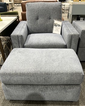 North Denim Chair & Ottoman