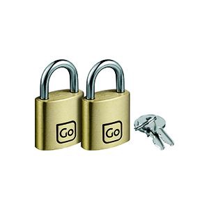 Go Travel - Classic Brass Key Twin Padlocks - 171.101