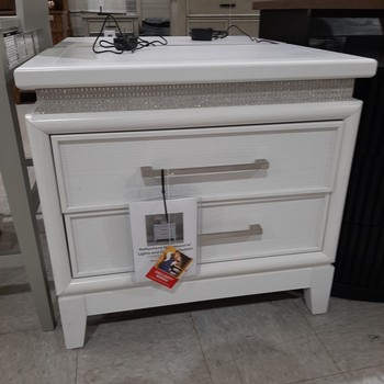 Reflections Nightstand w/ Lights and Charging Station