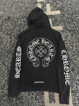 Chrome Hearts Monogram Vertical Logo Hoodie 'Black' • Pre-Owned [7772] - view 3