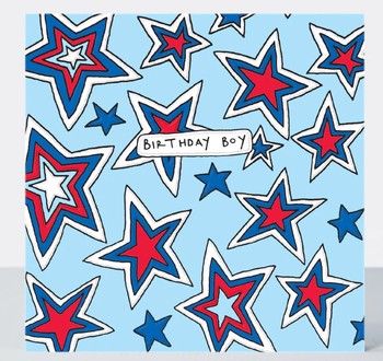 Rachel Ellen - Scatter Brain Birthday Boy/ Blue Stars - BRAIN11