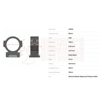 Warne Vapor 30mm High Rings