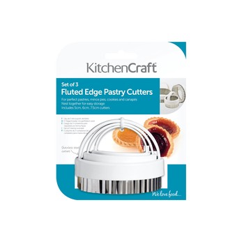 FLUTED ROUND PASTRY CUTTER SET - PACK OF 3