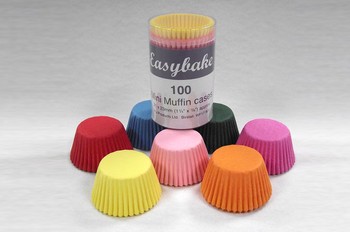 BRIGHTS MINI MUFFIN CASES - PACK OF 100