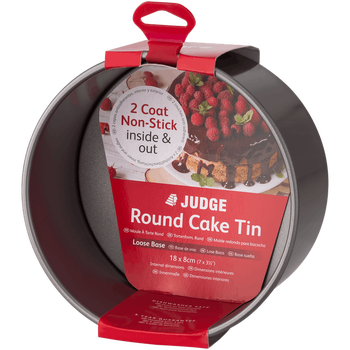 CAKE TIN 18CM 7" ROUND NON STICK - JUDGE