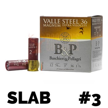 B&P Valle Steel 12ga 3" 36gm 250 Rounds