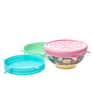 RICE PASTEL COLOURED SILICONE BOWL LID