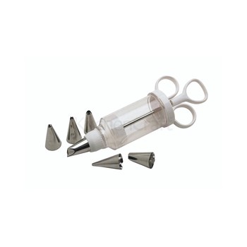 ICING SYRINGE WITH NOZZLES - SET OF 6