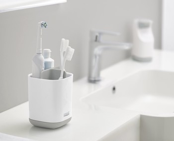 JOSEPH JOSEPH EASYSTORE SMALL TOOTHBRUSH CADDY - GREY