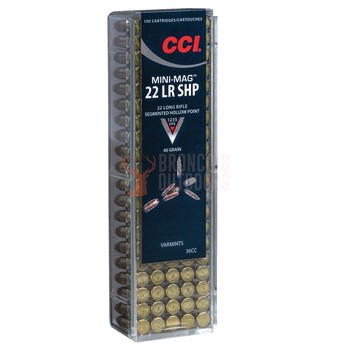 CCI .22 LR Mini Mag Segmented HP 40gr 100 Rounds