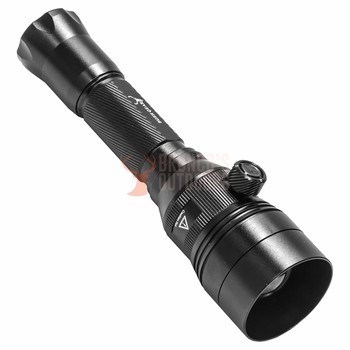 Bushgear BG-500Z 3 LED Zoomable Flashlight + 18650 Batteries + Charger + Remote Switch + Scope Mount