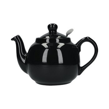 6 CUP BLACK GLOBE TEAPOT