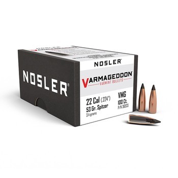 Nosler Varmageddon .22 Cal .224" 53gr Projectiles x100